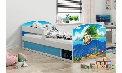 MANAYA LUKI JUNIORSENG MED OPBEVARINGSRUM. 160CM X 80CM - 