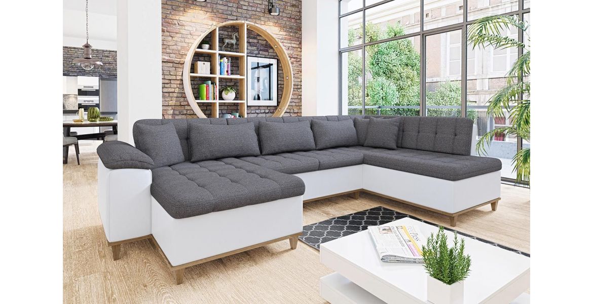 Manaya Veneto-u Sofa / Stor Sovesofa - Soft 17/boss 12 350CM