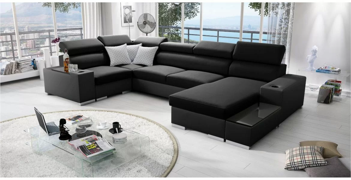 Manaya U-sofa, er en flot og stilren U-formet hygge og sovesofa.