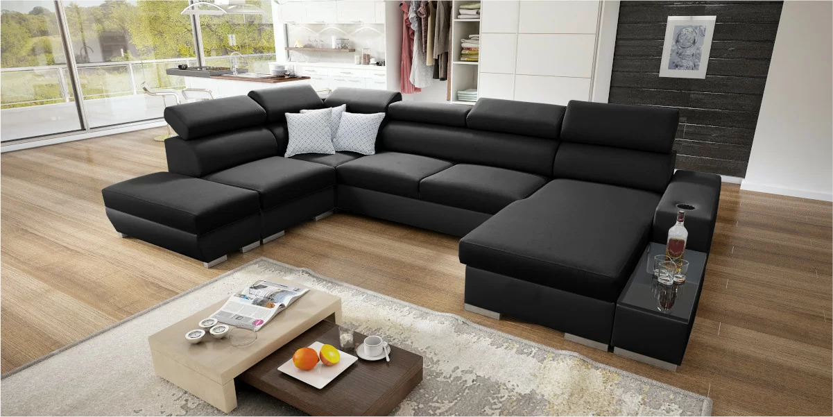 Behov for Knop Dangle Manaya Torino U-sofa, er en flot og stilren U-formet hygge og sovesofa.