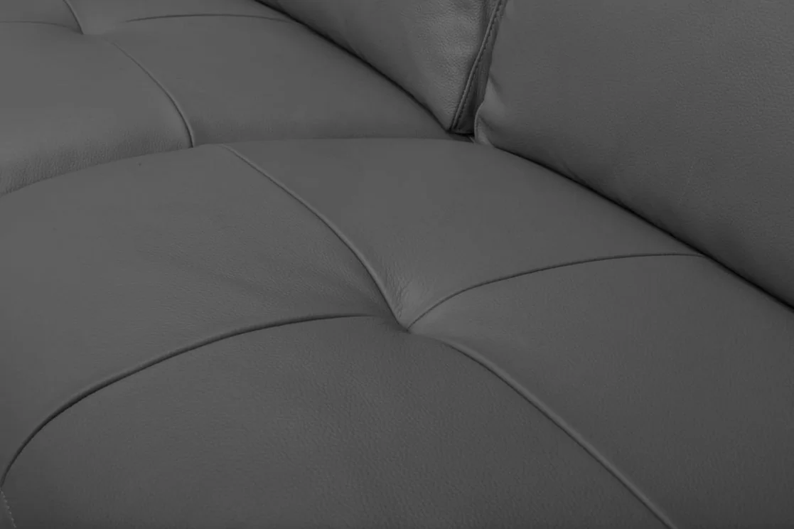 MANAYA VINO 3 PERSONERS SOFA . GRÅ OKSE LÆDER Manaya MANAYA VINO 3 PERSONERS SOFA . GRÅ OKSE LÆDER Manaya